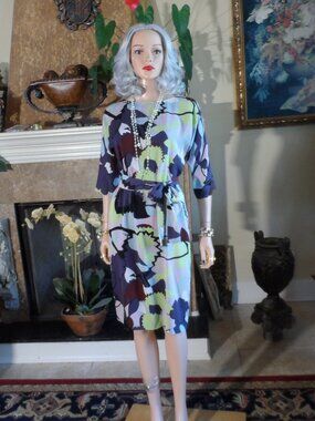 Diane von Furstenberg Maja Two Multicolor Silk Floral Dress Size 0